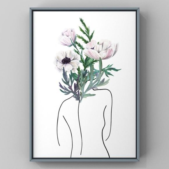 Contemporary minimalist women line art print - Picture 2 of 3